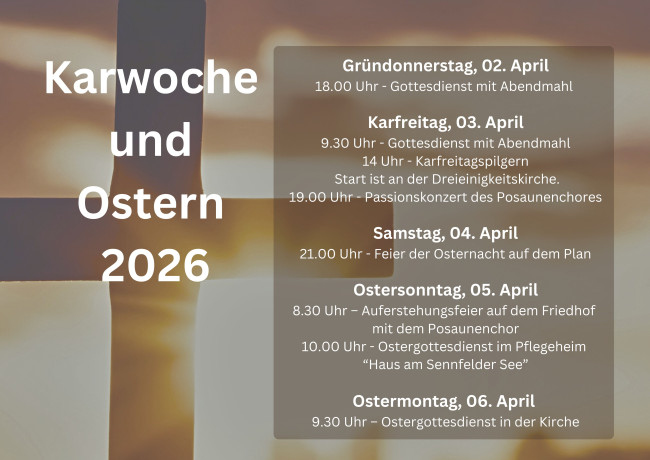 Karwoche und Ostern